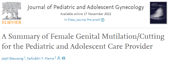 A Summary Of Female Genital Mutilation/Cutting For The Pediatric And ...