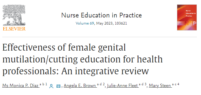 Effectiveness Of Female Genital Mutilationcutting Education For Health Professionals An 