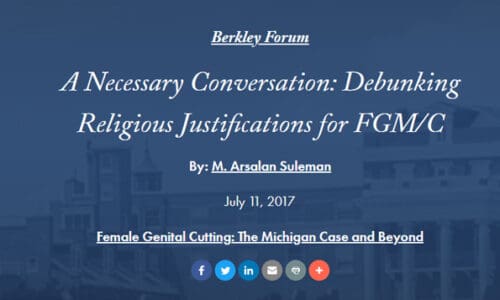 A Necessary Conversation: Debunking Religious Justifications for FGM/C