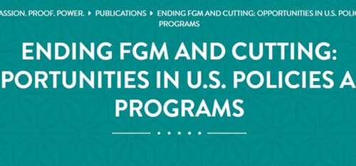 Ending FGM and Cutting: Opportunties in U.S. Policies and Programs