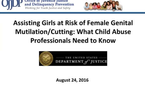 Assisting Girls at Risk of Female Genital Mutilation: What Child Abuse Professionals Need to Know