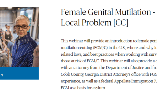 ABA Webinar: Female Genital Mutilation – A Local Problem