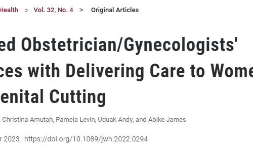 U.S.-Based Obstetrician/Gynecologists’ Experiences with Delivering Care to Women with Female Genital Cutting